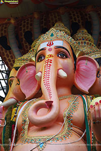 Khairatabad Ganesh 2025 as Vishwashanti Maha Shakti Ganapati