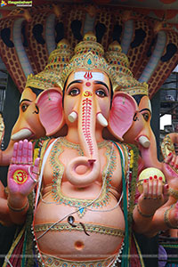 Khairatabad Ganesh 2025 as Vishwashanti Maha Shakti Ganapati