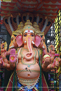Khairatabad Ganesh 2025 as Vishwashanti Maha Shakti Ganapati