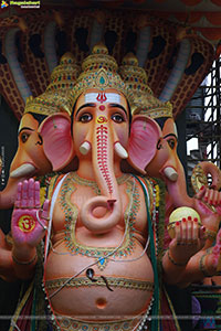 Khairatabad Ganesh 2025 as Vishwashanti Maha Shakti Ganapati