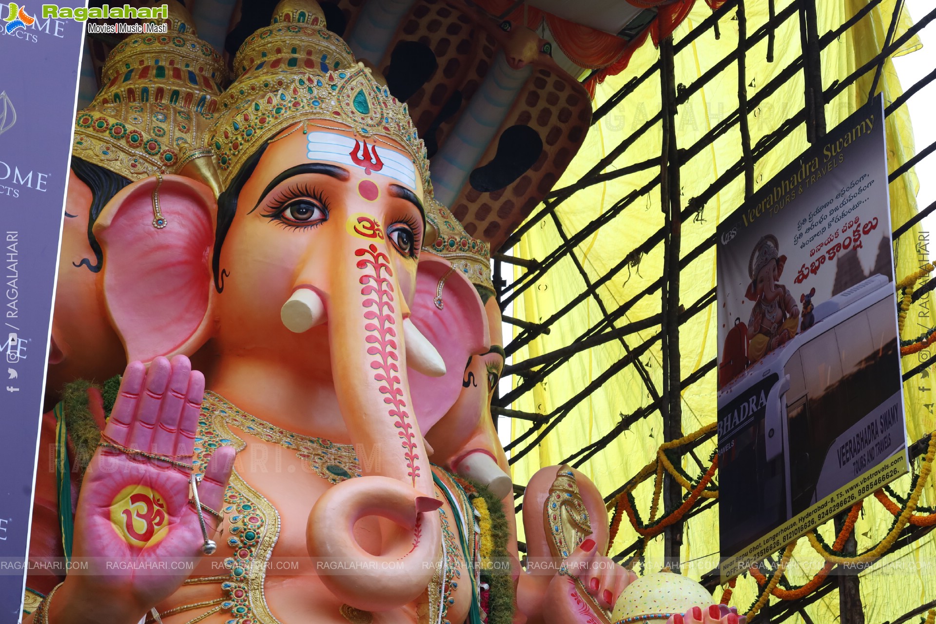 Khairatabad Ganesh 2025 as Vishwashanti Maha Shakti Ganapati - 69 feet Tall Idol