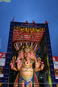 Khairatabad Ganesh 2025 as Vishwashanti Maha Shakti Ganapati