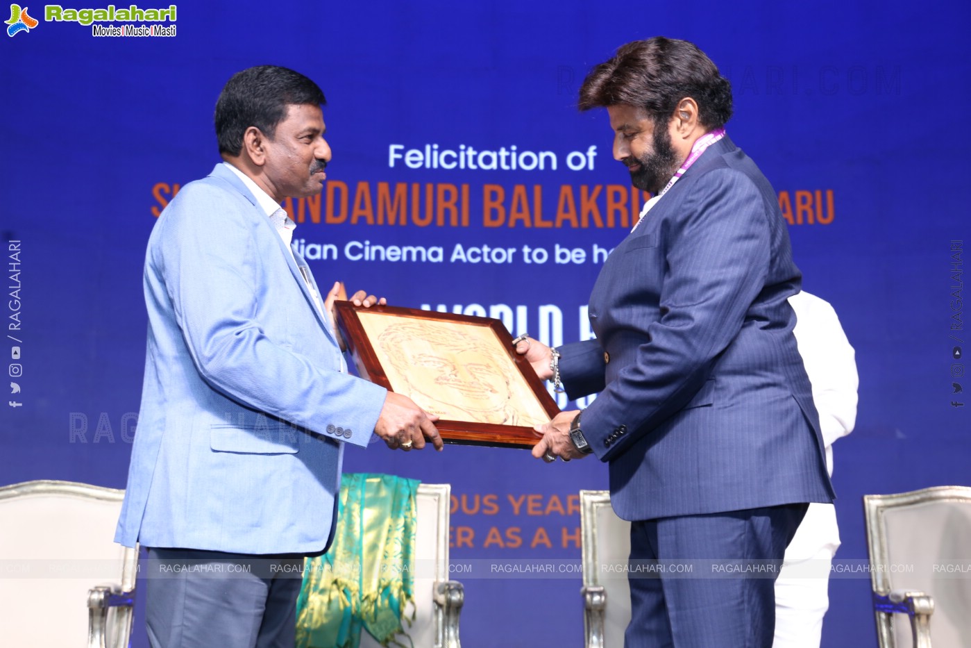 Felicitation of NBK by World Book of Records Event