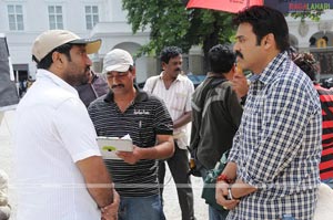 Namo Venkatesa Working Stills