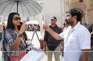 Namo Venkatesa Working Stills