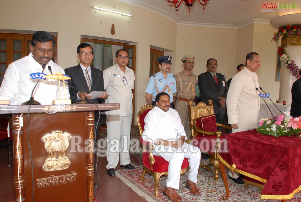 Kiran Kumar Cabinet Oath Ceremony at Rajbhavan