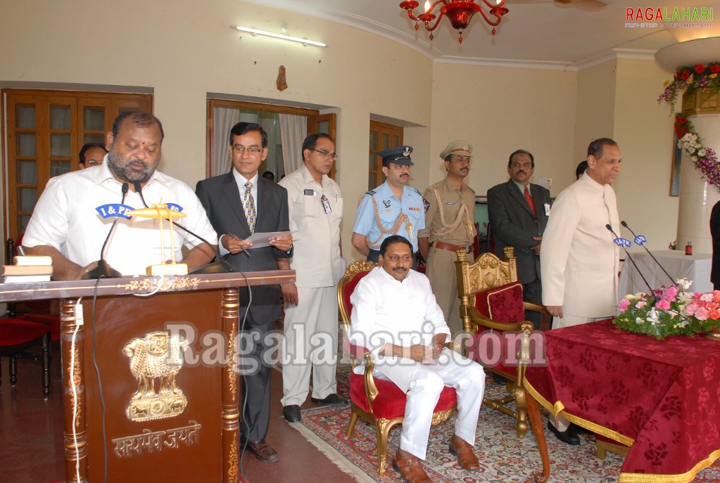 Kiran Kumar Cabinet Oath Ceremony at Rajbhavan