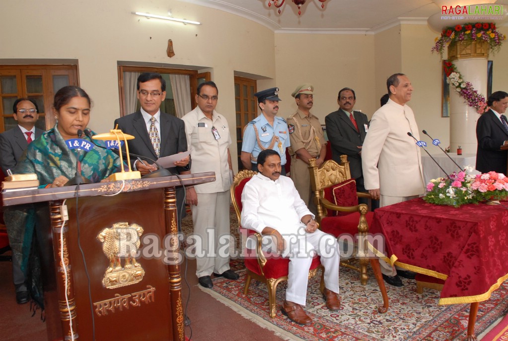 Kiran Kumar Cabinet Oath Ceremony at Rajbhavan