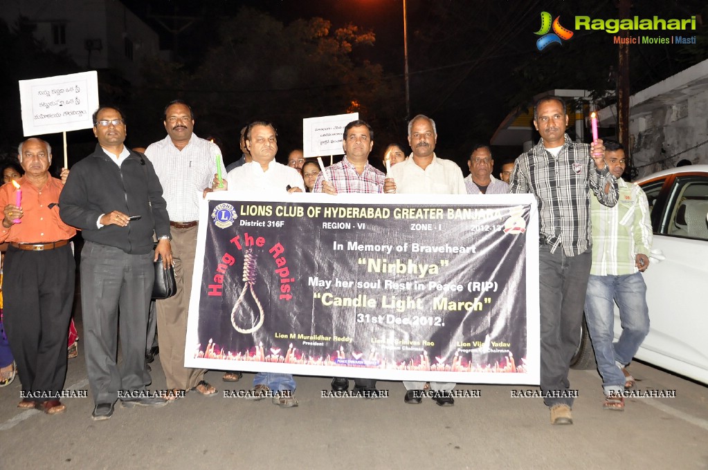 MAA Stars Candle Light March in tribute to Nirbhaya