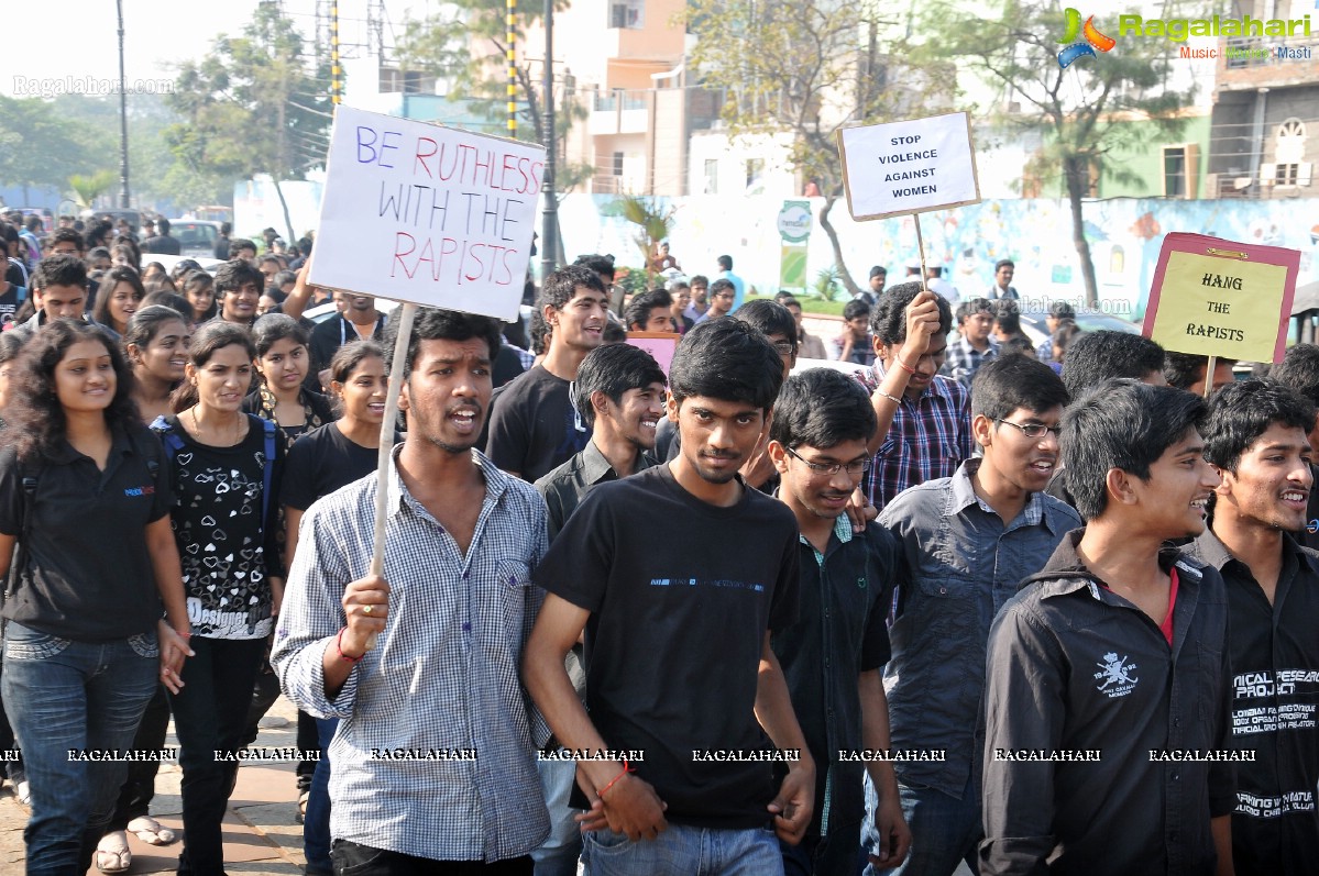 Delhi Gang-Rape: Protest Rally in Hyderabad