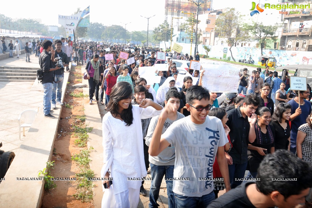 Delhi Gang-Rape: Protest Rally in Hyderabad