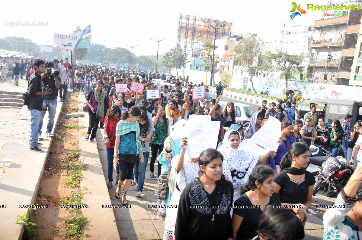 Delhi Gang-Rape: Protest Rally in Hyderabad