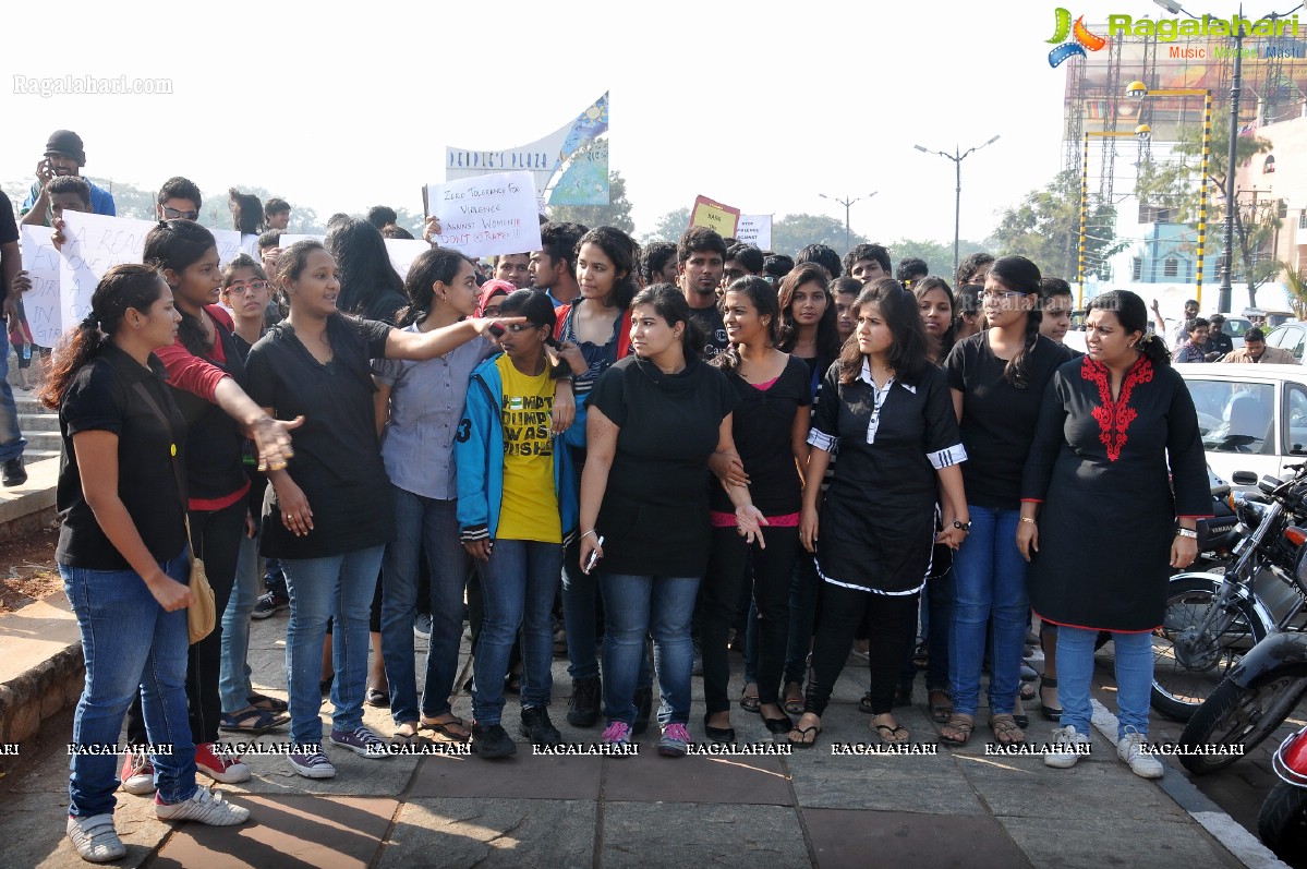 Delhi Gang-Rape: Protest Rally in Hyderabad