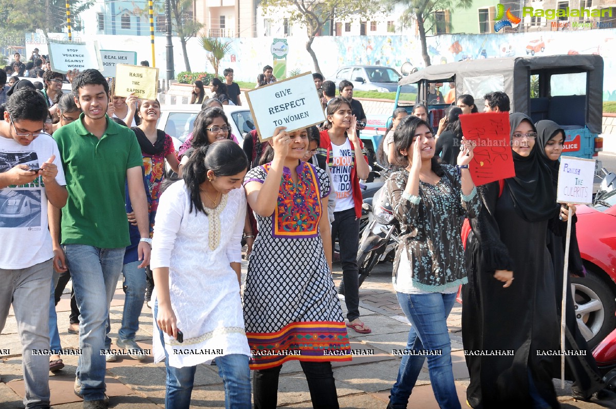 Delhi Gang-Rape: Protest Rally in Hyderabad