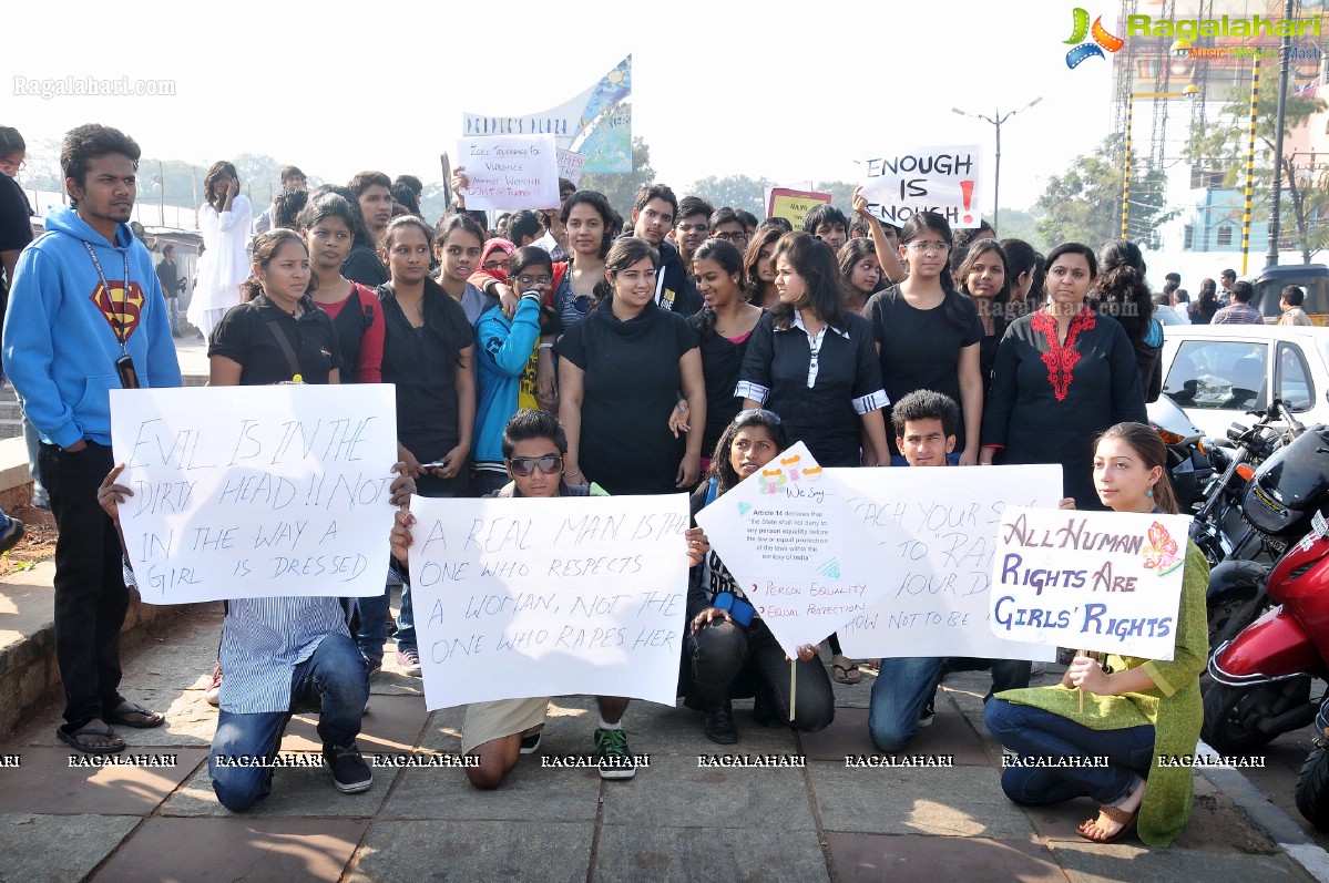 Delhi Gang-Rape: Protest Rally in Hyderabad