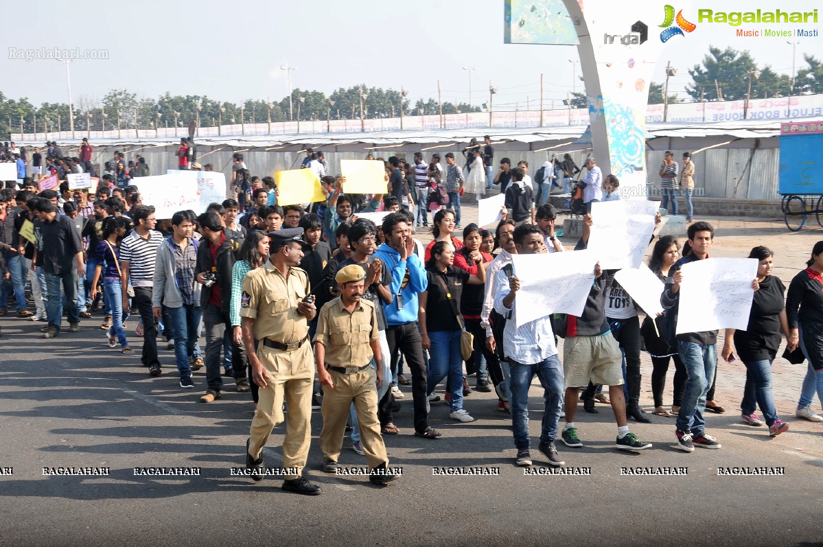 Delhi Gang-Rape: Protest Rally in Hyderabad