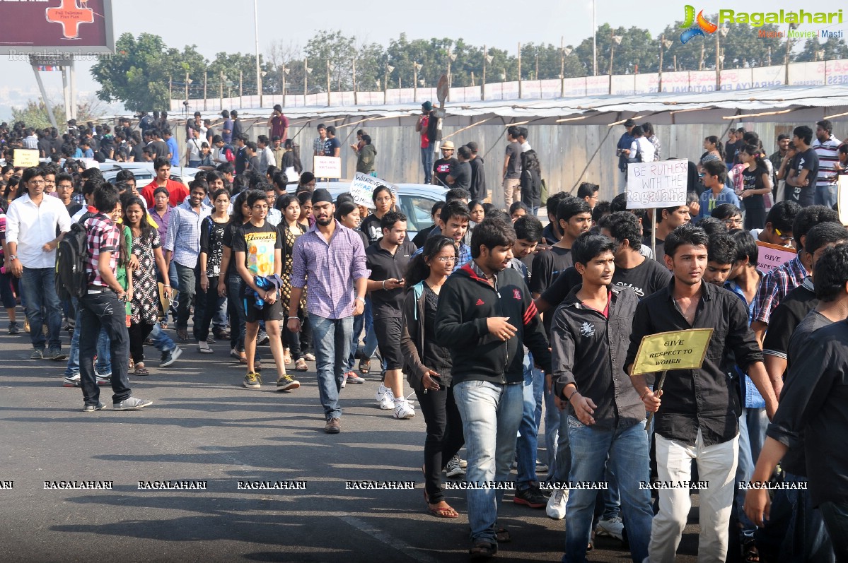 Delhi Gang-Rape: Protest Rally in Hyderabad