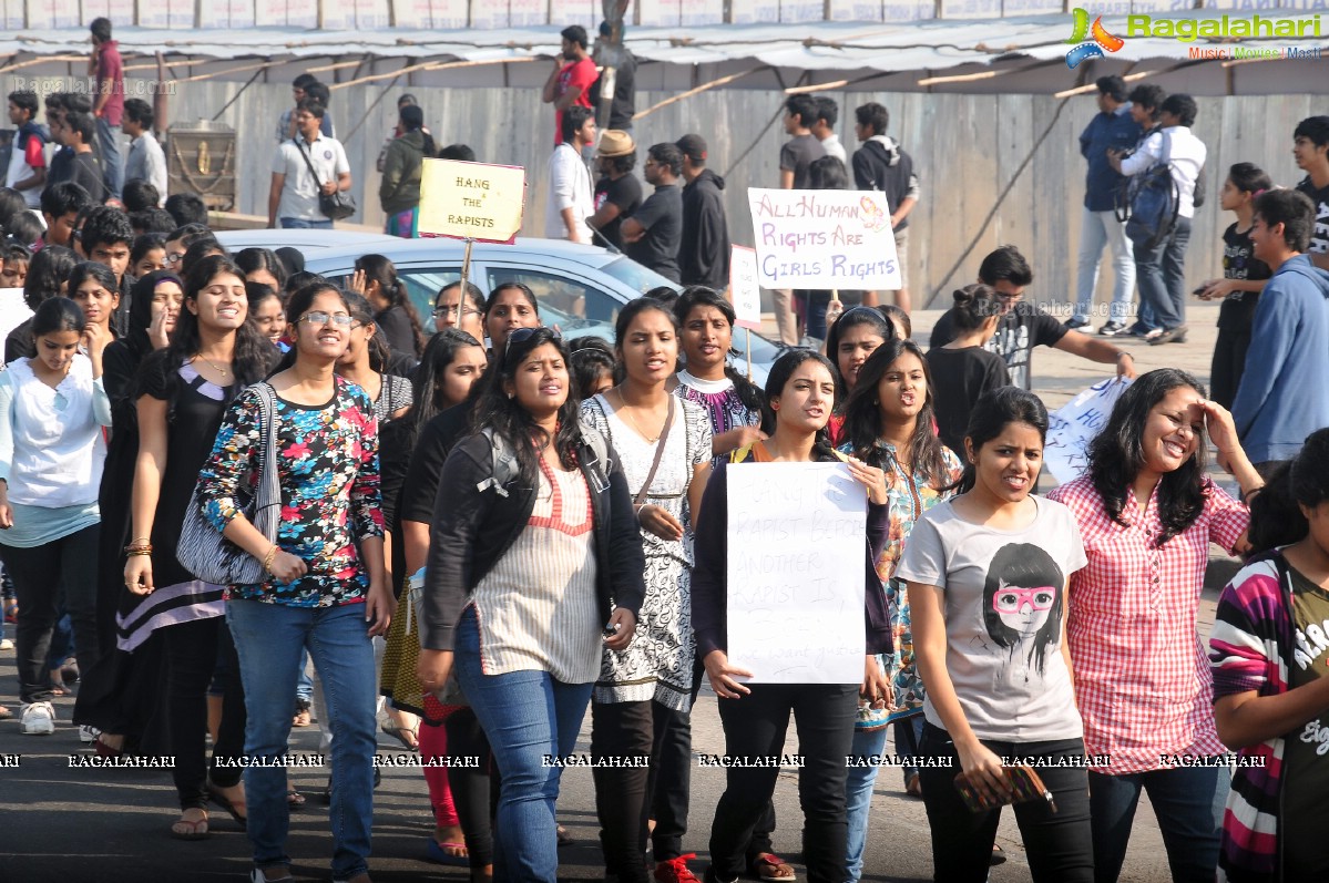 Delhi Gang-Rape: Protest Rally in Hyderabad