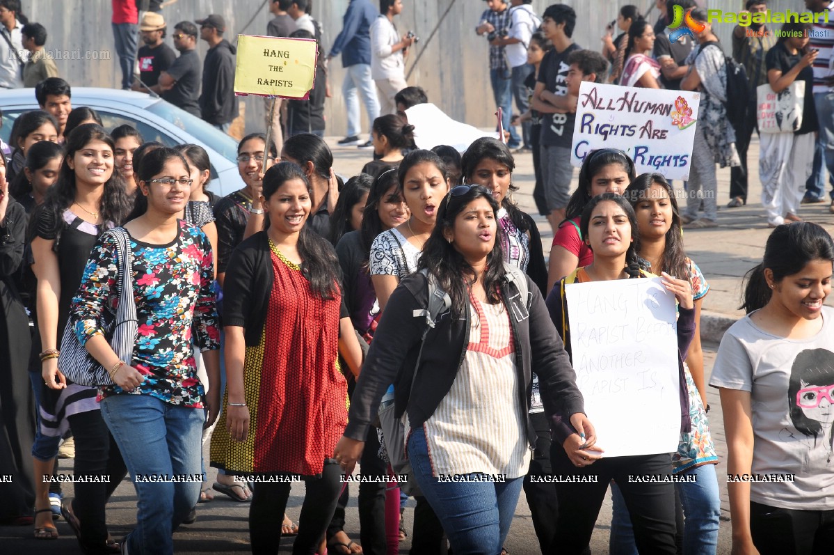 Delhi Gang-Rape: Protest Rally in Hyderabad