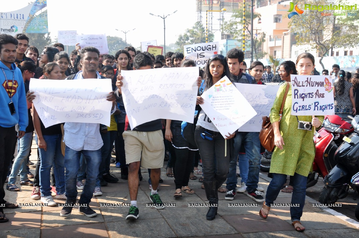 Delhi Gang-Rape: Protest Rally in Hyderabad