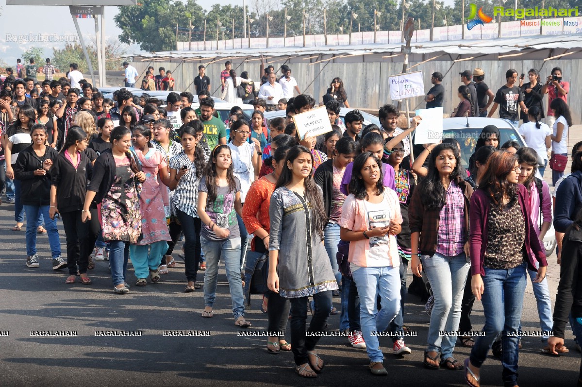 Delhi Gang-Rape: Protest Rally in Hyderabad