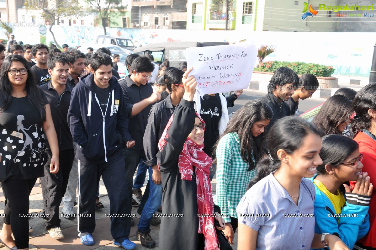 Delhi Gang-Rape: Protest Rally in Hyderabad