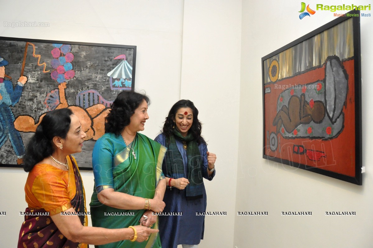 Sravanthi Juluri's 'Jaago Stree Art Gallery' at State Art Gallery, Hyderabad