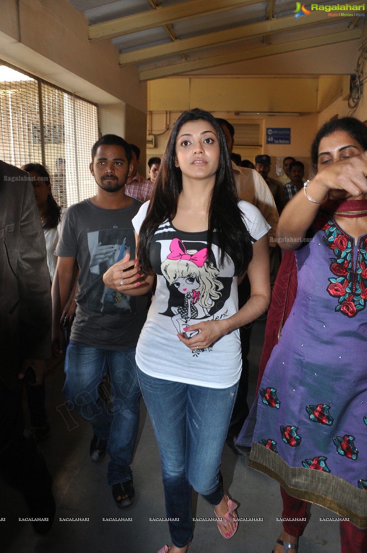 Kajal Agarwal at MNJ Cancer Hospital, Hyderabad