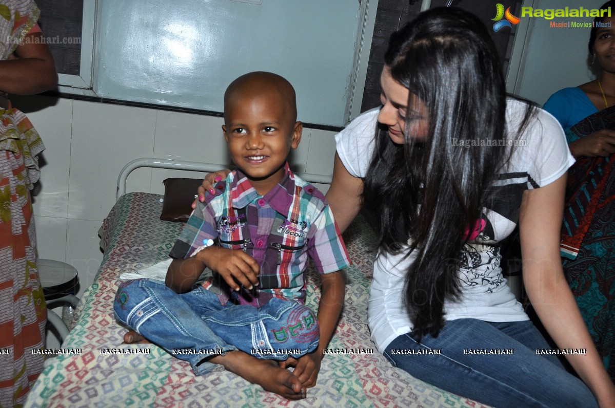 Kajal Agarwal at MNJ Cancer Hospital, Hyderabad