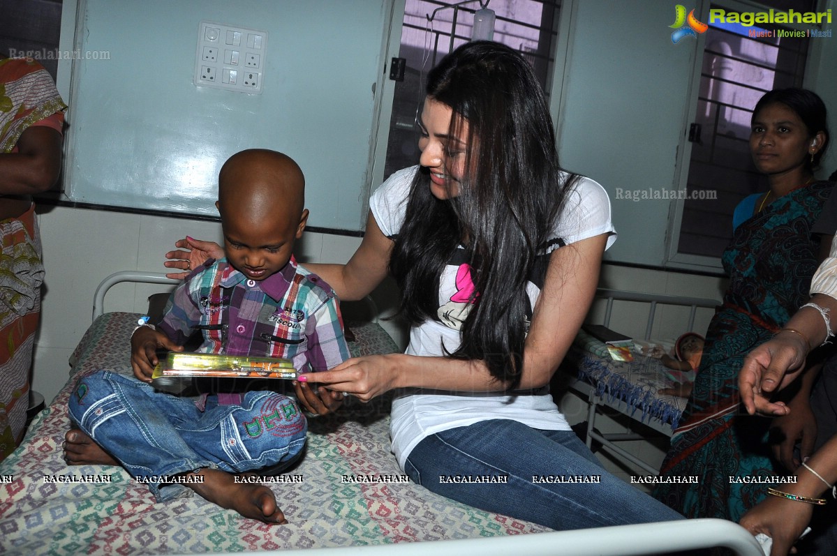 Kajal Agarwal at MNJ Cancer Hospital, Hyderabad