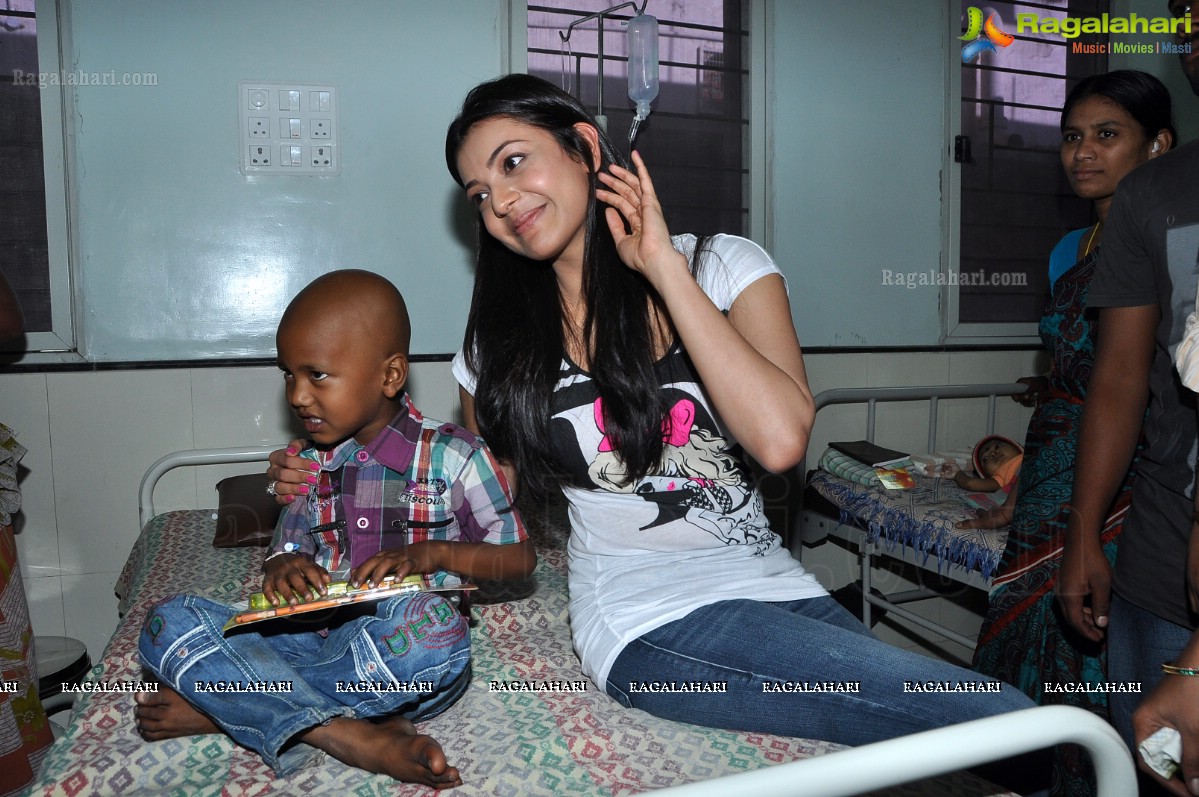 Kajal Agarwal at MNJ Cancer Hospital, Hyderabad