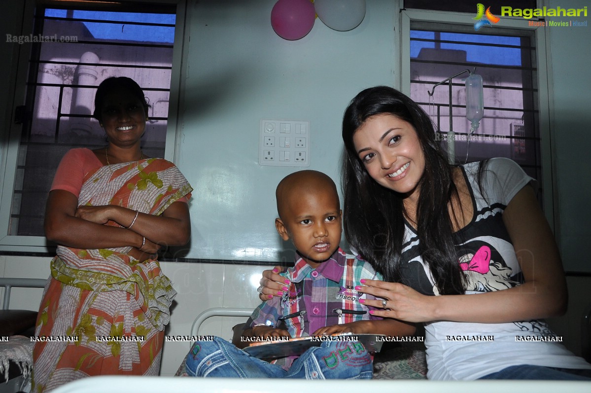 Kajal Agarwal at MNJ Cancer Hospital, Hyderabad