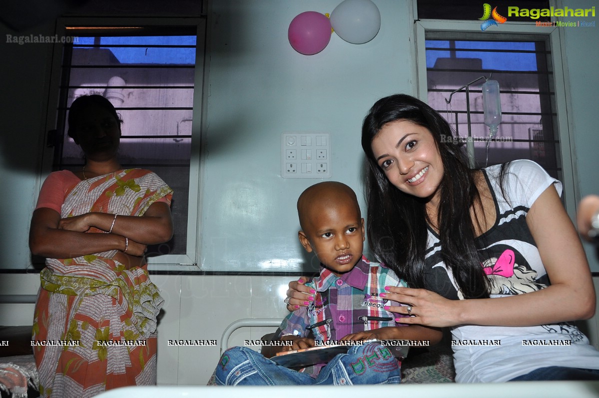 Kajal Agarwal at MNJ Cancer Hospital, Hyderabad