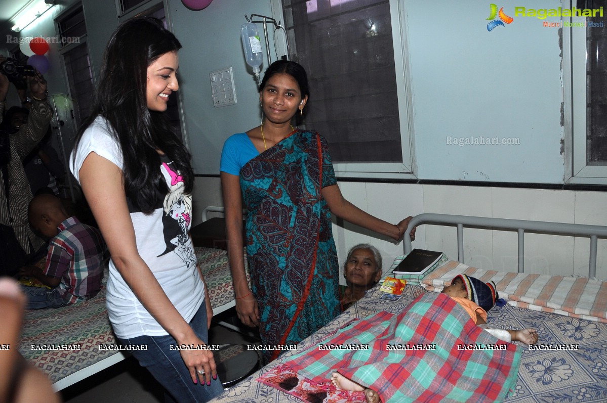 Kajal Agarwal at MNJ Cancer Hospital, Hyderabad