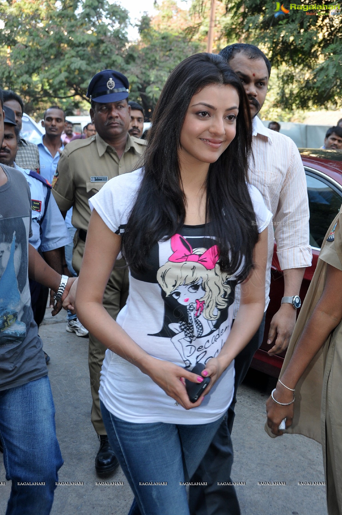 Kajal Agarwal at MNJ Cancer Hospital, Hyderabad