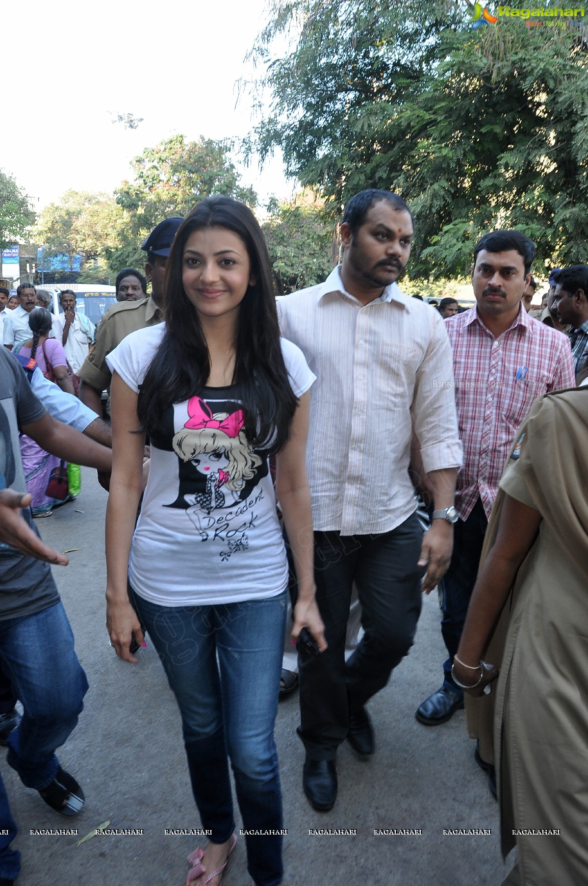 Kajal Agarwal at MNJ Cancer Hospital, Hyderabad