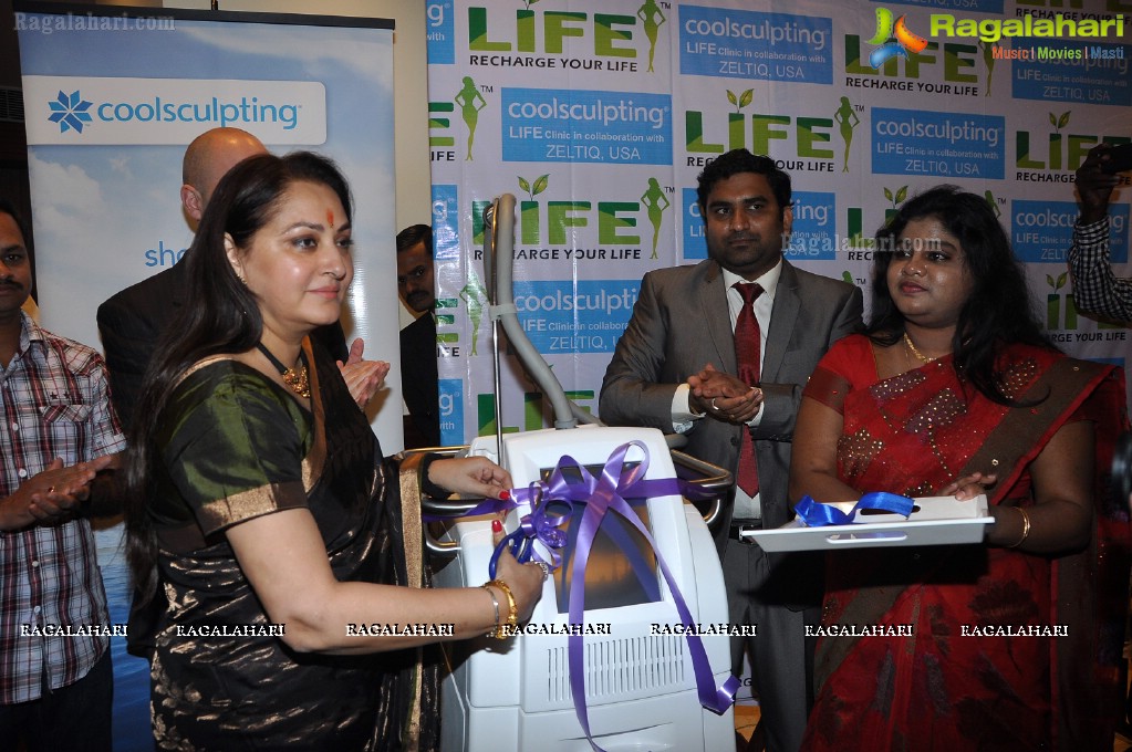 Jayaprada ribbon-cuts Cool Sculpting Machine at Life Slimming and Cosmetic Clinic, Hyd
