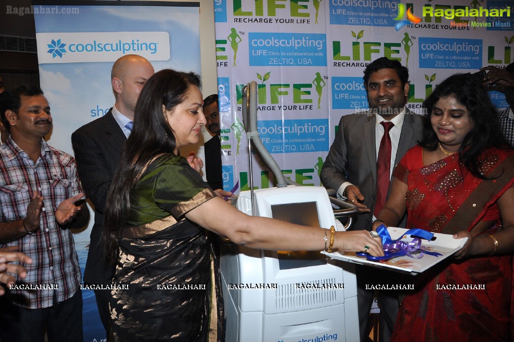 Jayaprada ribbon-cuts Cool Sculpting Machine at Life Slimming and Cosmetic Clinic, Hyd