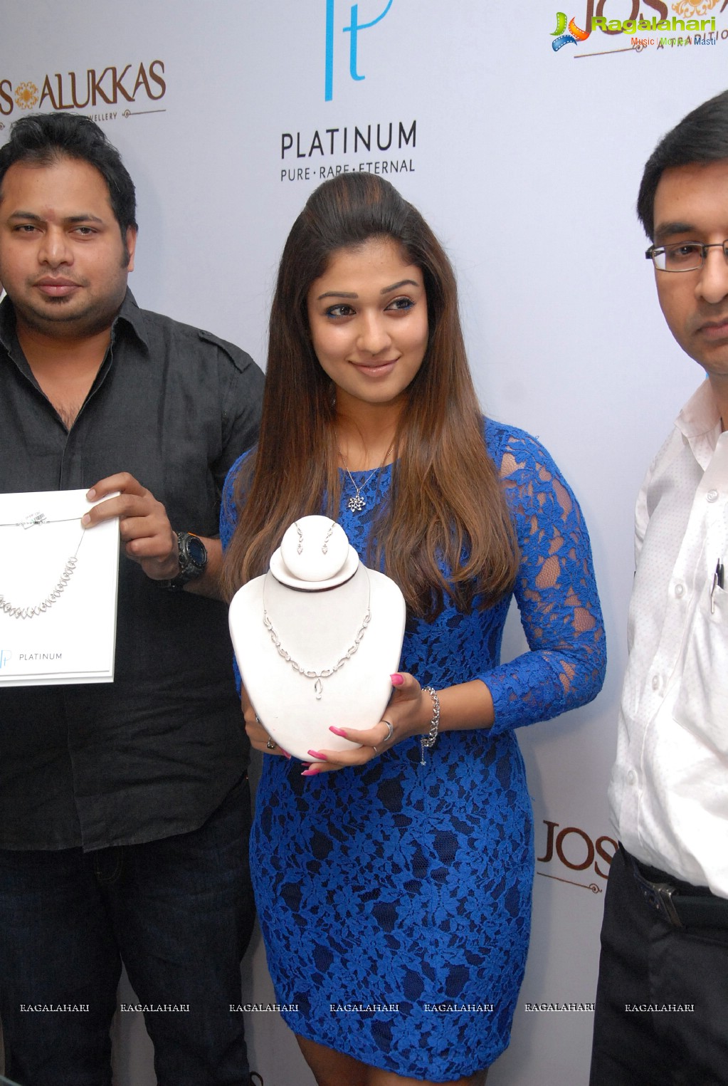 Nayantara unveils Platinum Jewellery Season’s Collection at Jos Alukkas, Hyderabad
