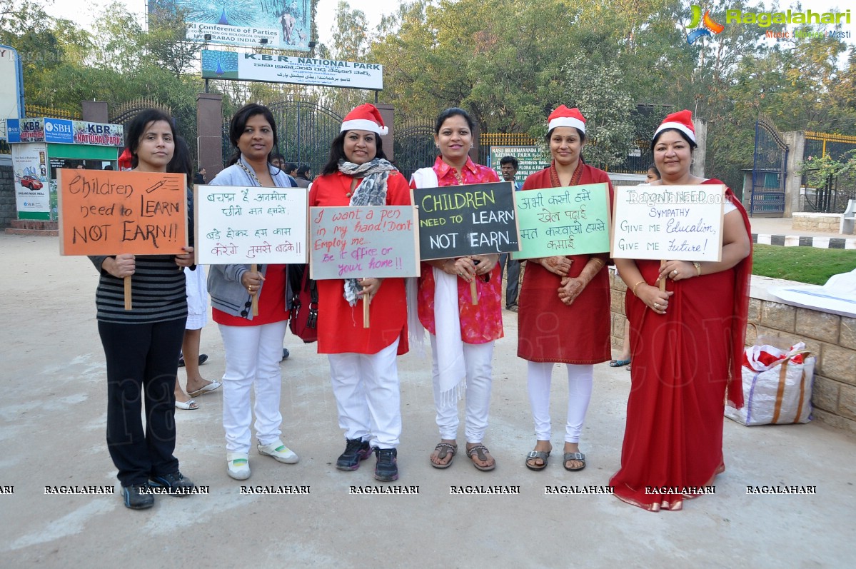 'Santa aganist Child Labour' campaign by JCI International, Hyderabad