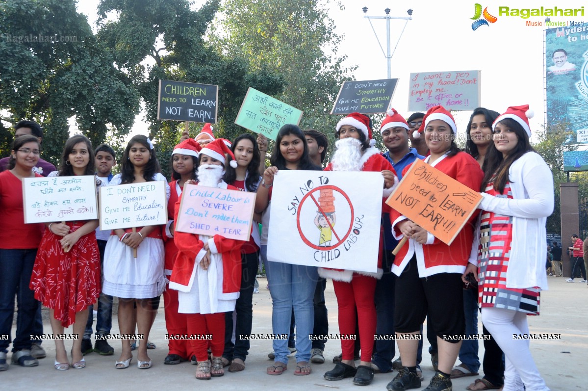 'Santa aganist Child Labour' campaign by JCI International, Hyderabad