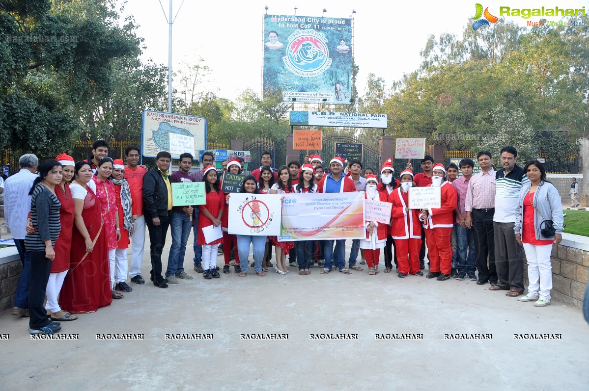'Santa aganist Child Labour' campaign by JCI International, Hyderabad