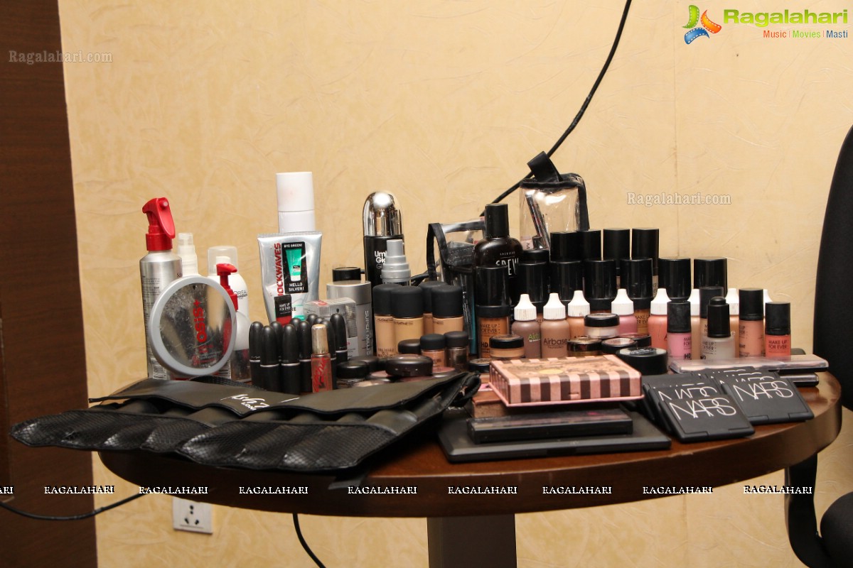 Make-Up and Hair Styling Session with Ash Kaur at Hotel Daspalla, Hyderabad