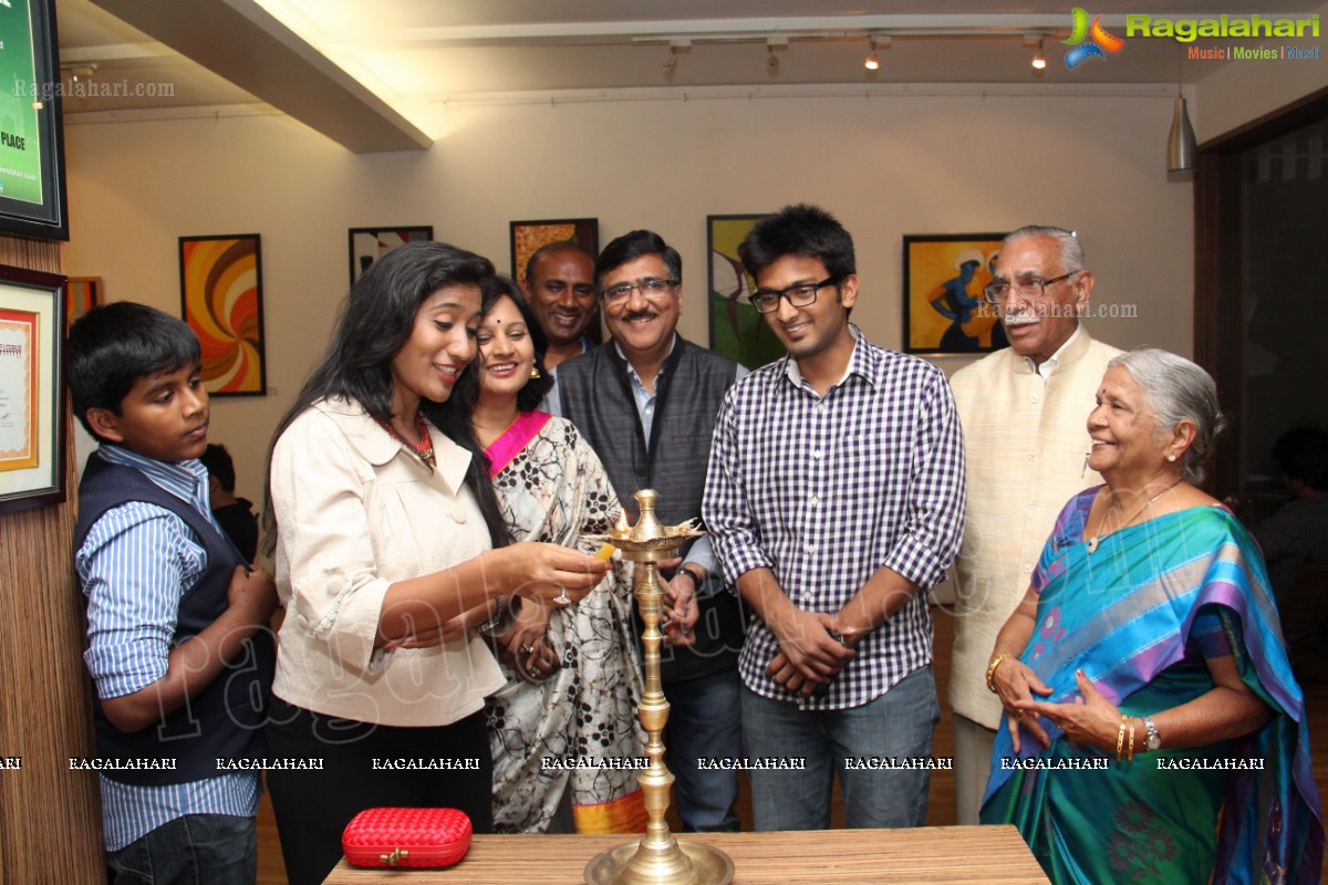 Colours on Canvas: Shalini Agarwal's Solo Art Exhibition at Beyond Coffee, Hyderabad
