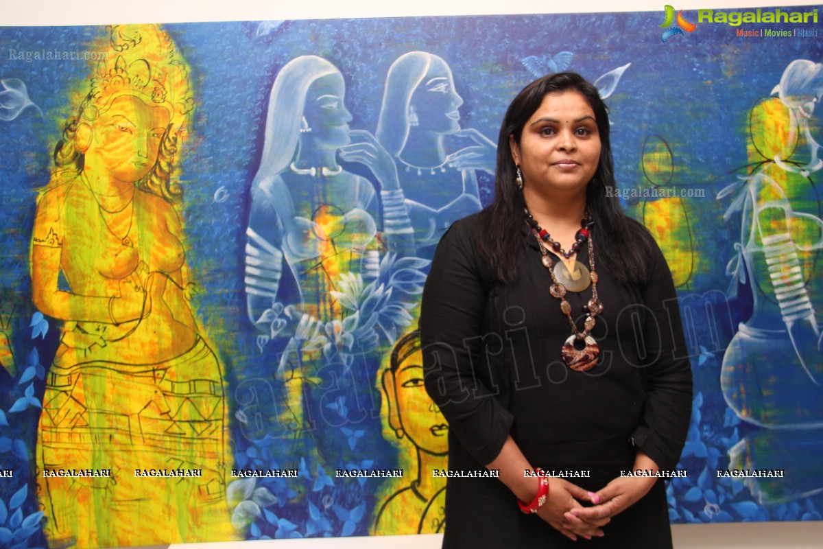 Navdeep visits Dr Snehalatha Prasad's Art Exhibition at Space Art Gallery