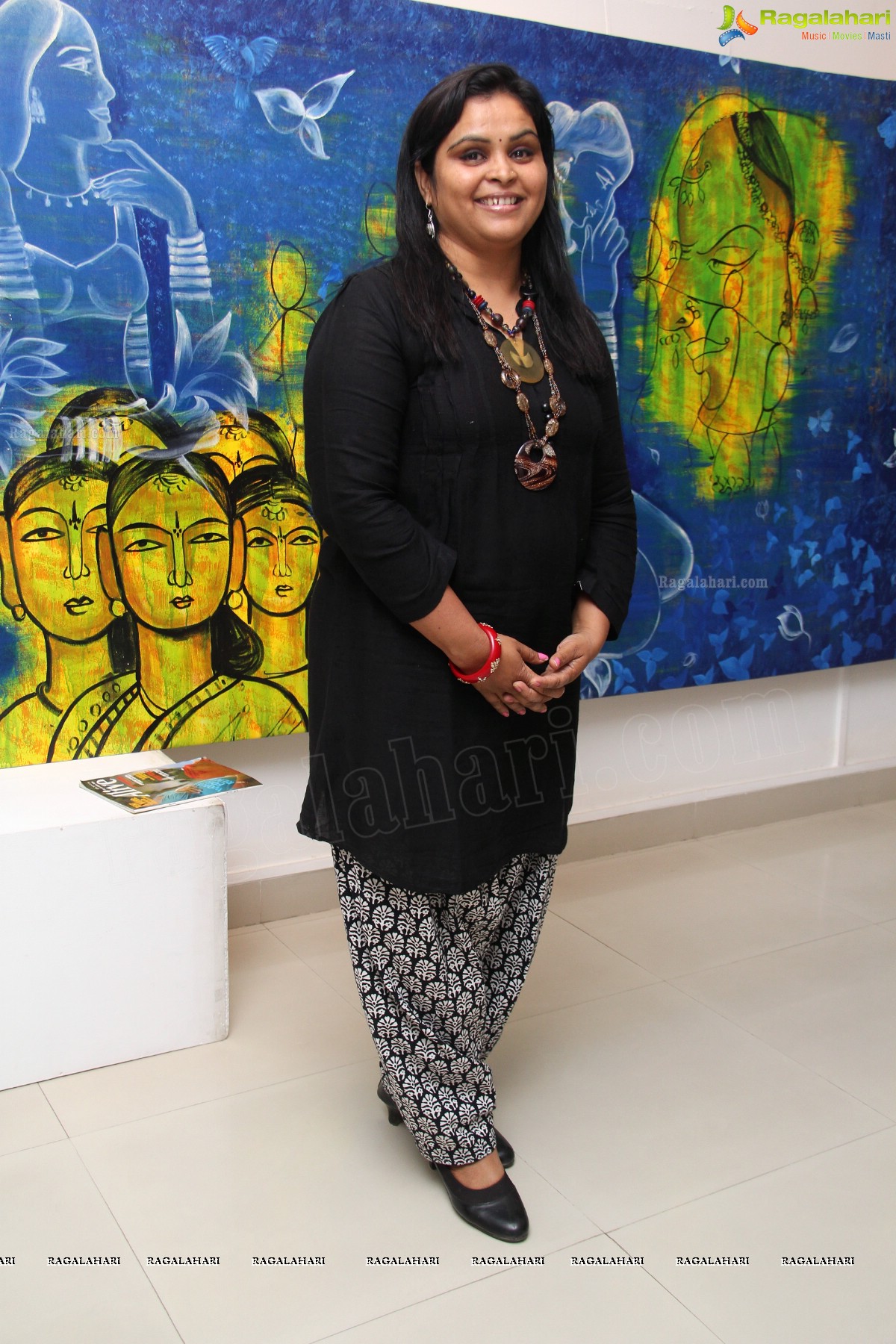 Navdeep visits Dr Snehalatha Prasad's Art Exhibition at Space Art Gallery