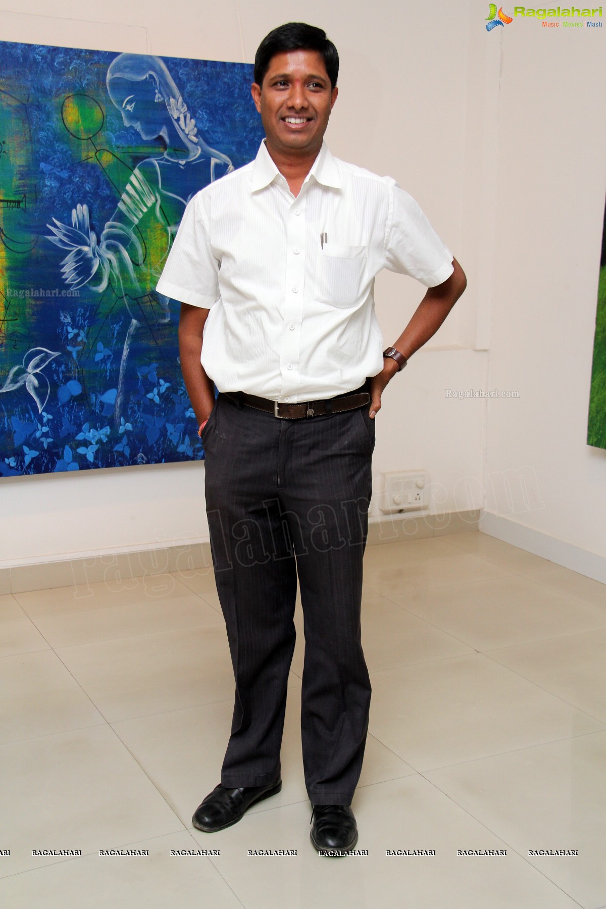 Navdeep visits Dr Snehalatha Prasad's Art Exhibition at Space Art Gallery