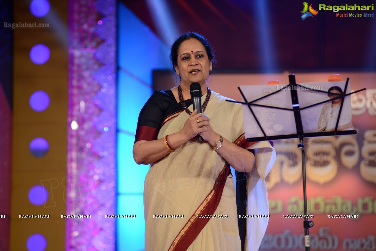 Presentation Ceremony of P. Susheela Award 2013 to Vani Jayaram