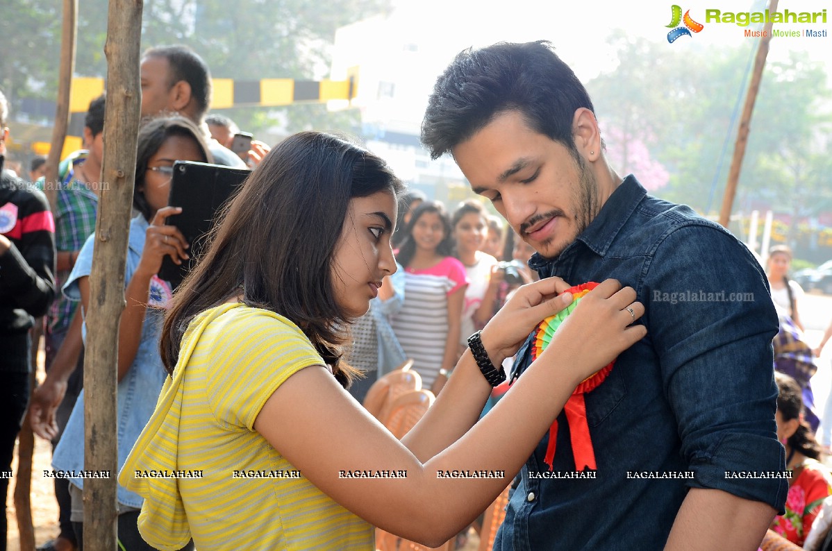 Akhil Akkineni at Make a Difference (MAD) Day at St. Anns College, Hyderabad