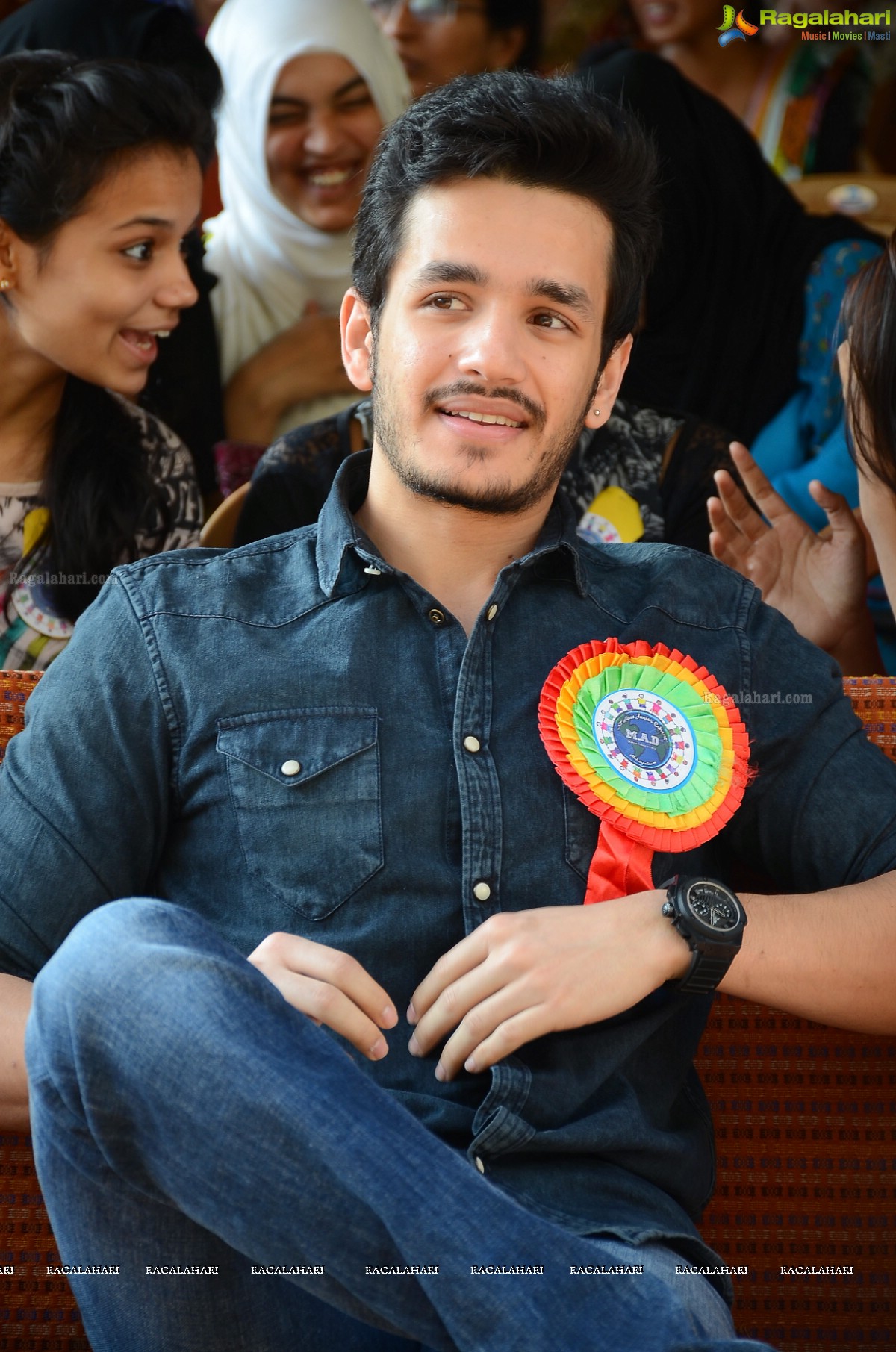 Akhil Akkineni at Make a Difference (MAD) Day at St. Anns College, Hyderabad